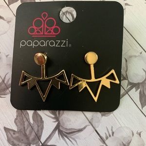 Gold post earrings